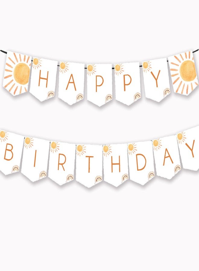 BIGKEOKI Boho Sun Birthday Banner - First Trip, Around The Sun, Boho Hippie Sunshine, Baby Shower Party Supplies & Decorations - Image 4