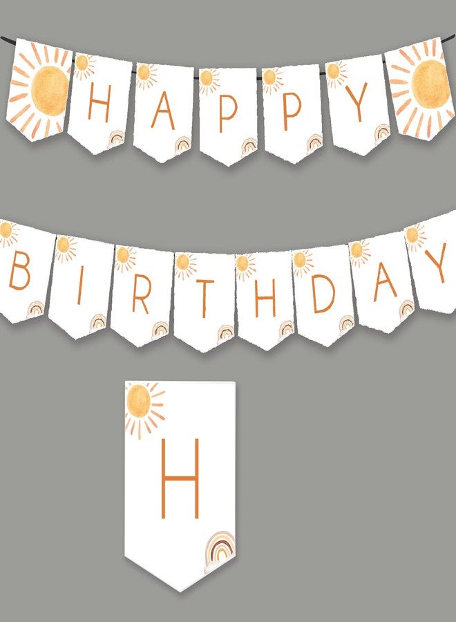 BIGKEOKI Boho Sun Birthday Banner - First Trip, Around The Sun, Boho Hippie Sunshine, Baby Shower Party Supplies & Decorations - Image 3