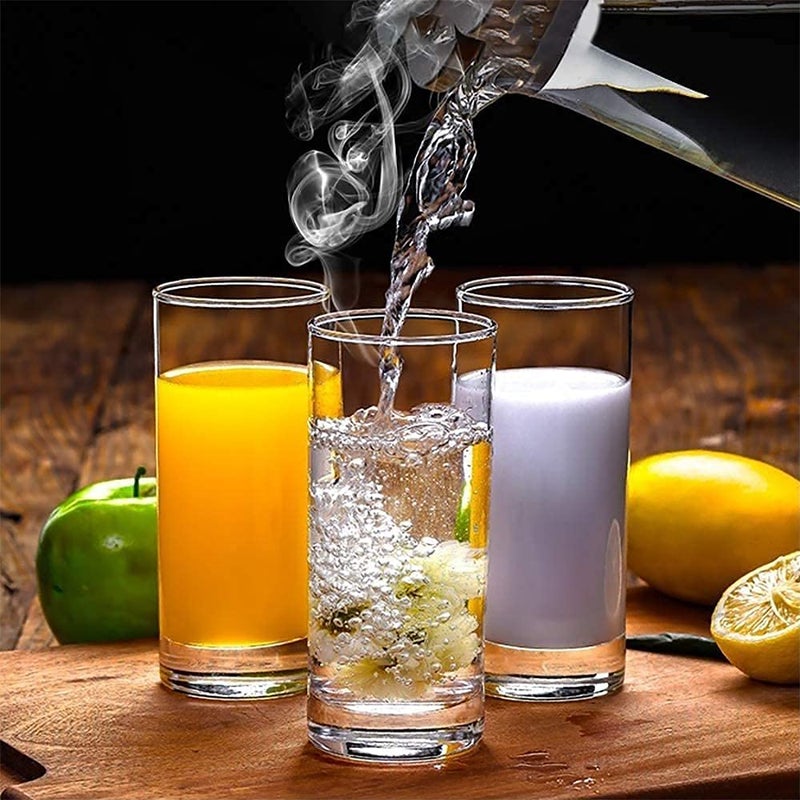 NVRA Classic Fashionable Heavy Base Highball Transparent 300ml Glass for Taking or Serving All Types Drinks Clear_300ml Set of 6 - Image 3