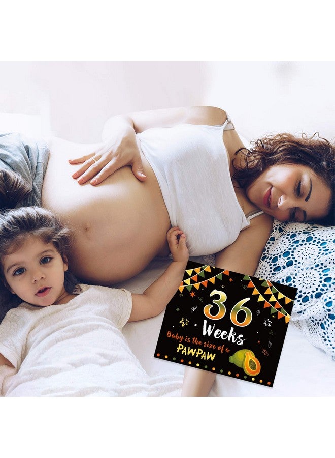 Blulu Pregnancy Sign 5 to 40 Weeks Weekly Belly Bump Tracker Baby You'll Be Weekly Pregnancy Update Photo Props Sign Gift for Mom - Image 4