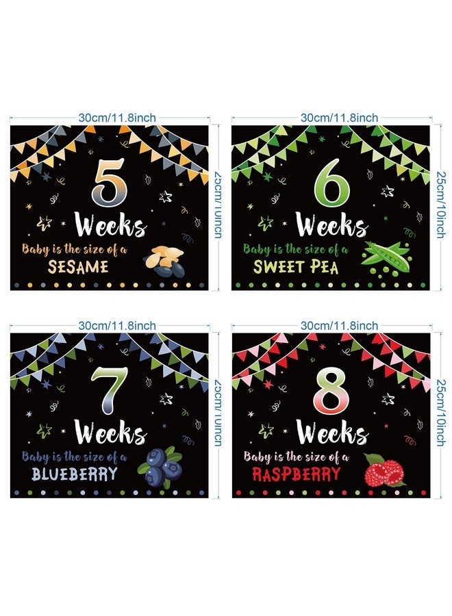Blulu Pregnancy Sign 5 to 40 Weeks Weekly Belly Bump Tracker Baby You'll Be Weekly Pregnancy Update Photo Props Sign Gift for Mom - Image 2