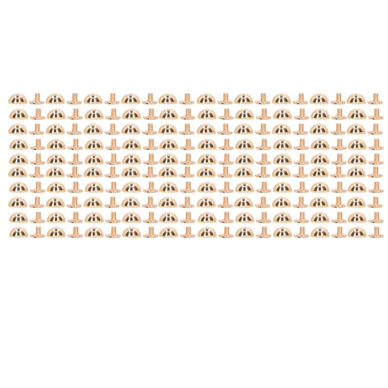100 Sets 8mm Leather Rivets Kit Round Mushroom Shape Electroplating Decorative Tubular Metal Studs for DIY Craft Punk Clothing Shoes Bags Pet Collars Gold - Image 2