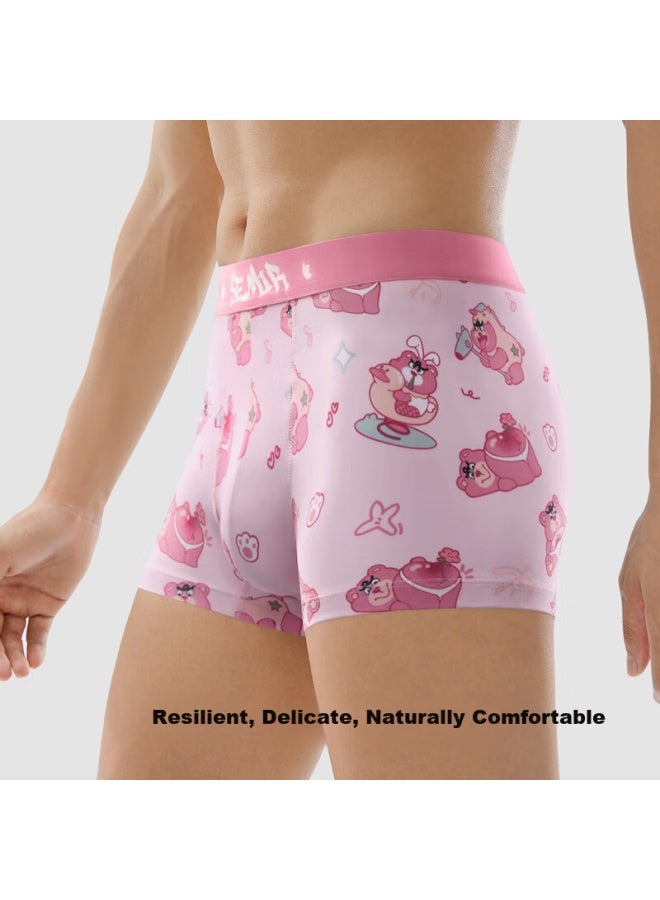 SEMIR Senma Men's Cotton 7a Antibacterial Breathable Boxer Briefs Cartoon Pink Shorts Gift For Boyfriend 3XL - Image 3