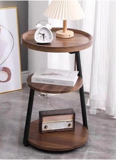 DubaiGallery Small Coffee Table 3 Shelves Sofa Side Table Corner Table Iron Frame Sideboard Living Room Side Table  - Image 2
