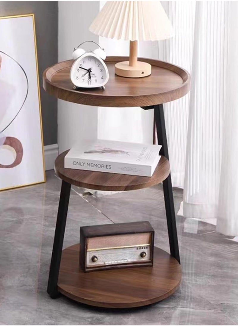 DubaiGallery - Small Coffee Table 3 Shelves Sofa Side Table Corner Table Iron Frame Sideboard Living Room Side Table - Image 1