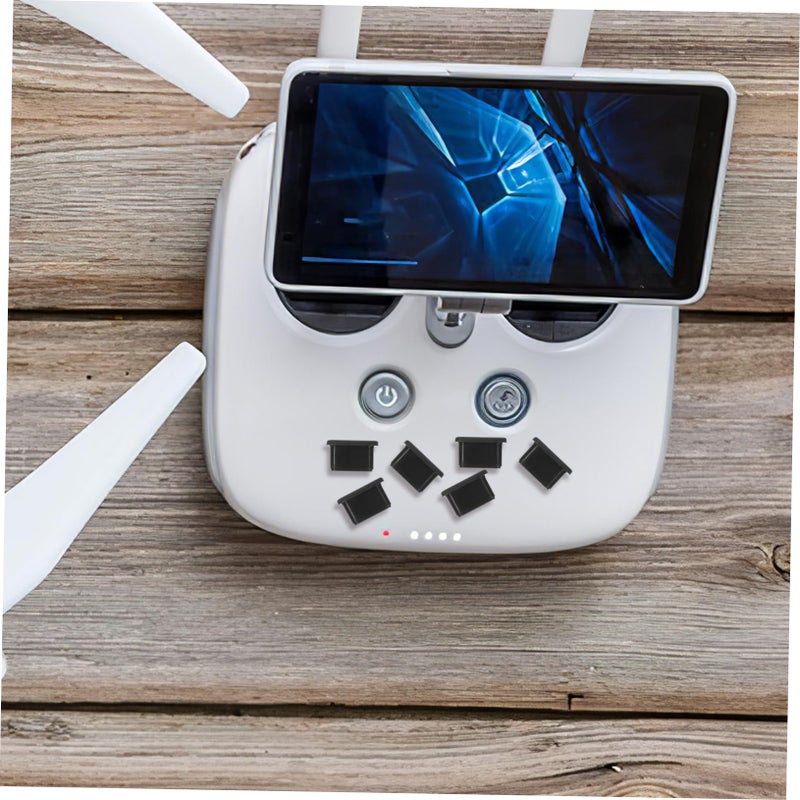 6 قطع غطاء واقي لمنفذ USB-C للتحكم عن بعد ميني 3 و 3 برو - أسود - Image 4