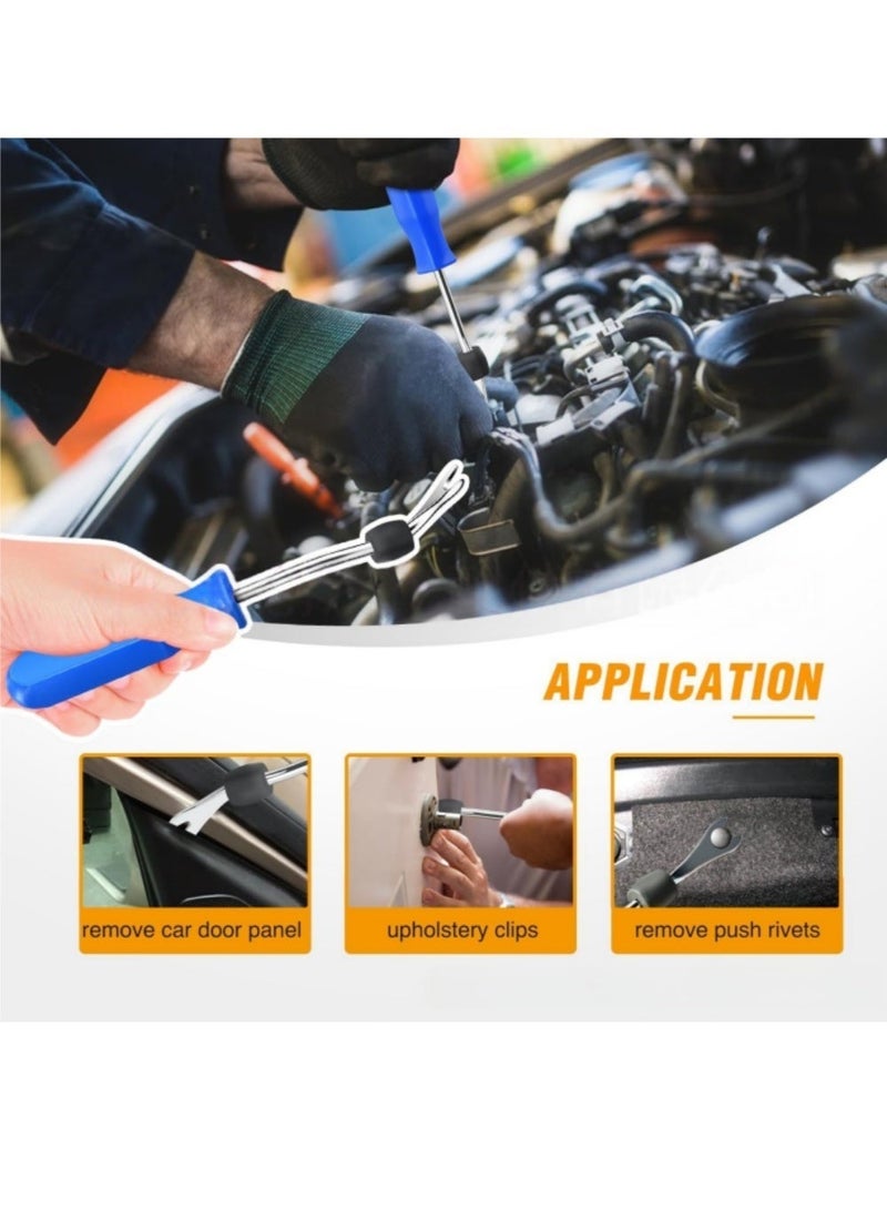 excitat 1295 Pcs Car Retainer Clips & Fasteners Kit, 37 Universal Sizes Nylon Bumper, Fender Rivets, Door Panel Clips, accesorios para carro, Sturdy And Durable Nylon Material, and Plastic Rivets with 10 Cable Ties and Removal Tool for Ford, GM, Honda, Toyota, Chrysler, Nissan, Mazda, Hyundai - Image 4