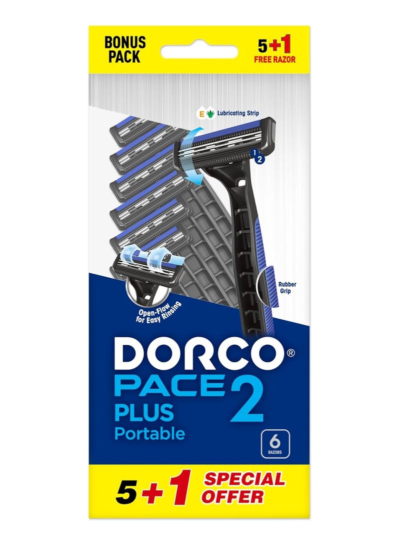 DORCO Pace 2 Plus - Disposable 6 Razor Blades 5+1 Free - Image 1
