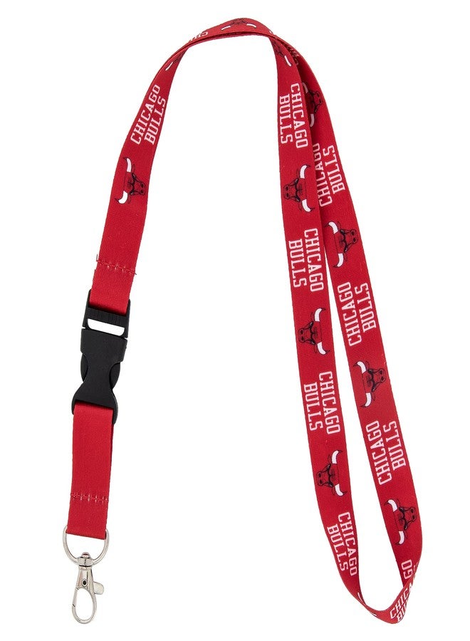 Desert Cactus Chicago Bulls Lanyard Keychain Detachable NBA Breakaway Snap Buckle National Basketball Association Car Keys ID Badge Holder (Lanyard 1 - Red) - Image 1