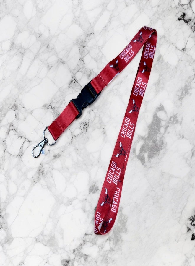 Desert Cactus Chicago Bulls Lanyard Keychain Detachable NBA Breakaway Snap Buckle National Basketball Association Car Keys ID Badge Holder (Lanyard 1 - Red) - Image 5