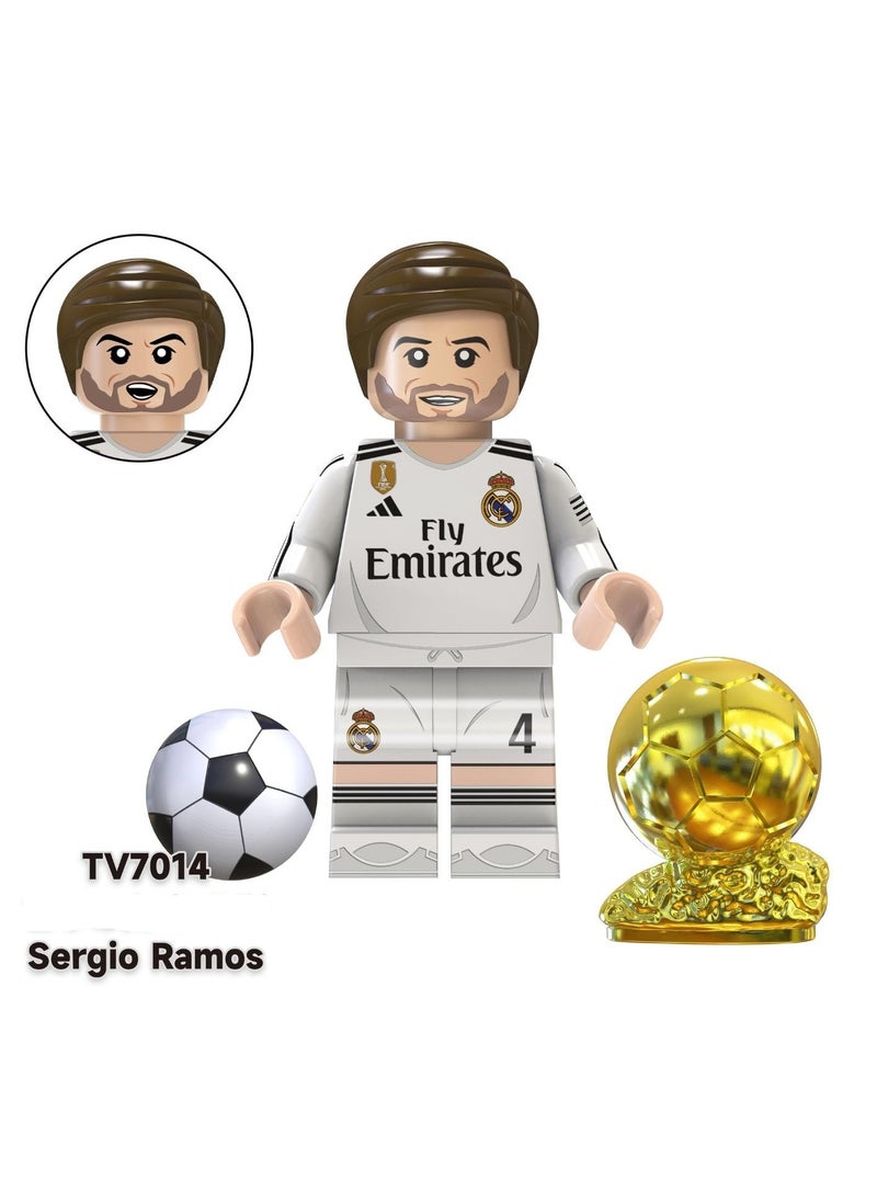Generic - Football Character Games Cartoon Shaped Educational Toys for Kids, Buildable Blocks - Creative Building Game with Kids Blocks, Special Character Dolls, soccer Build Game - Image 1