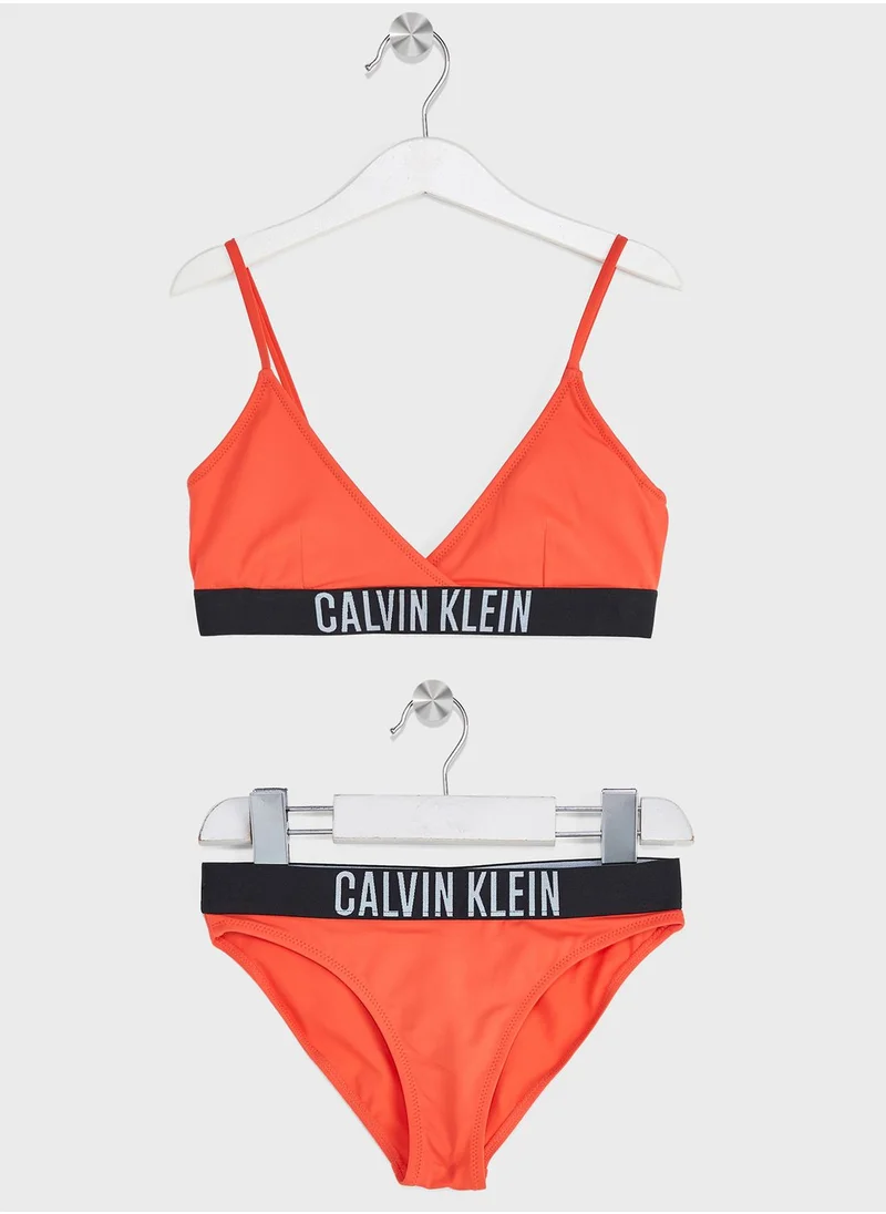 Calvin Klein Jeans Logo Crossover Bikini Set