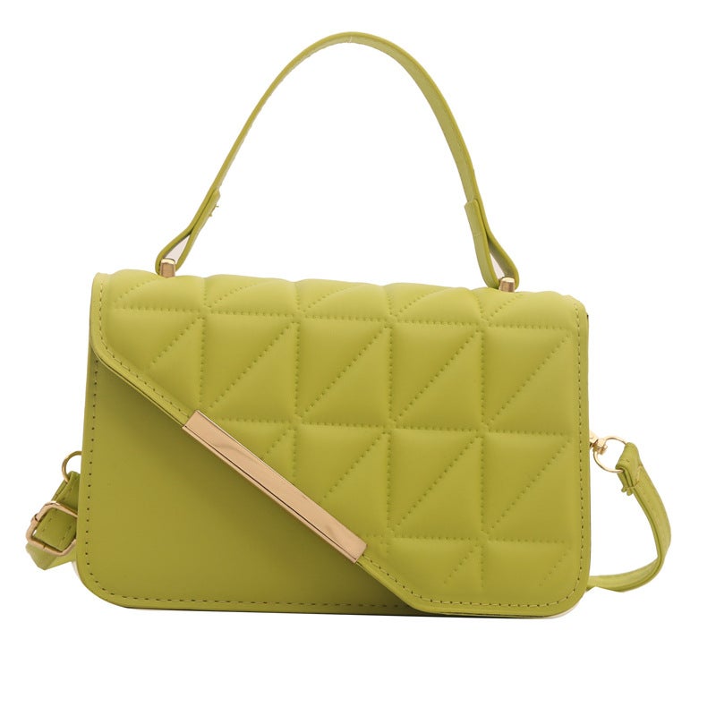 French Style Distinctive Trendy Indentation Bag Women'S New Fashionable Texted Simple Small Square Bag Fashionable Portable Crossbody Bag - Image 1