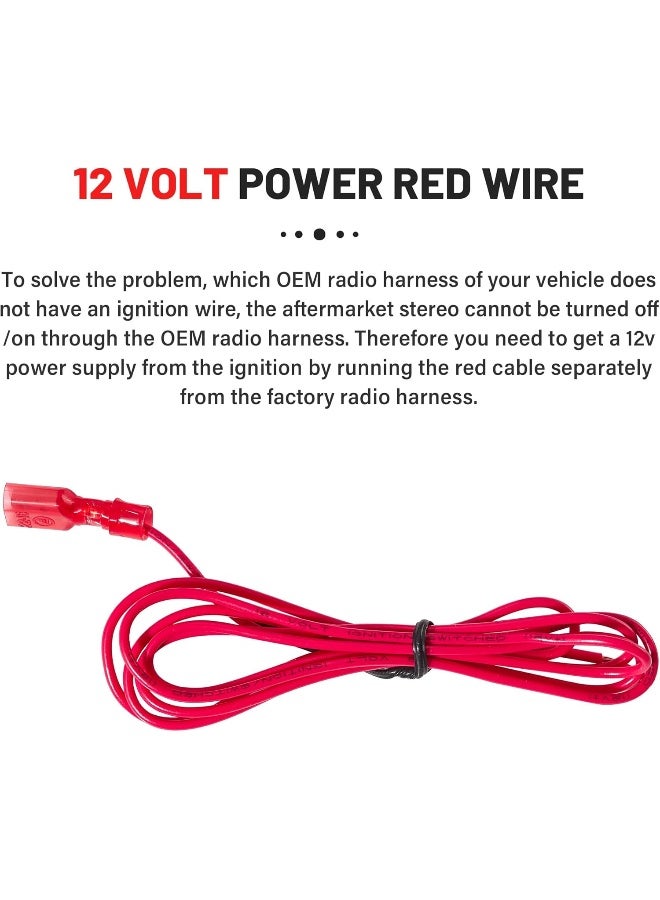 RED WOLF Car Aftermarket Radio Stereo Wiring Harness Adapter Connector Compatible with 2006-2013 Chevy GMC Express Savana Buick - Image 2