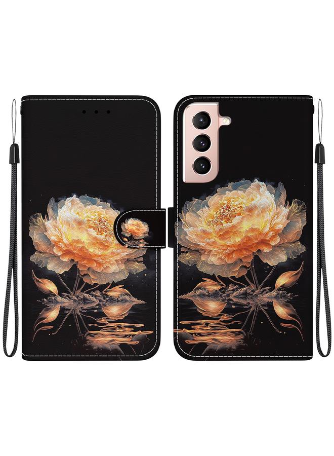 اس-توب جراب لهاتف Samsung Galaxy S21+ 5G جراب هاتف جلدي برسومات ملونة وملمس كريستالي - Image 1