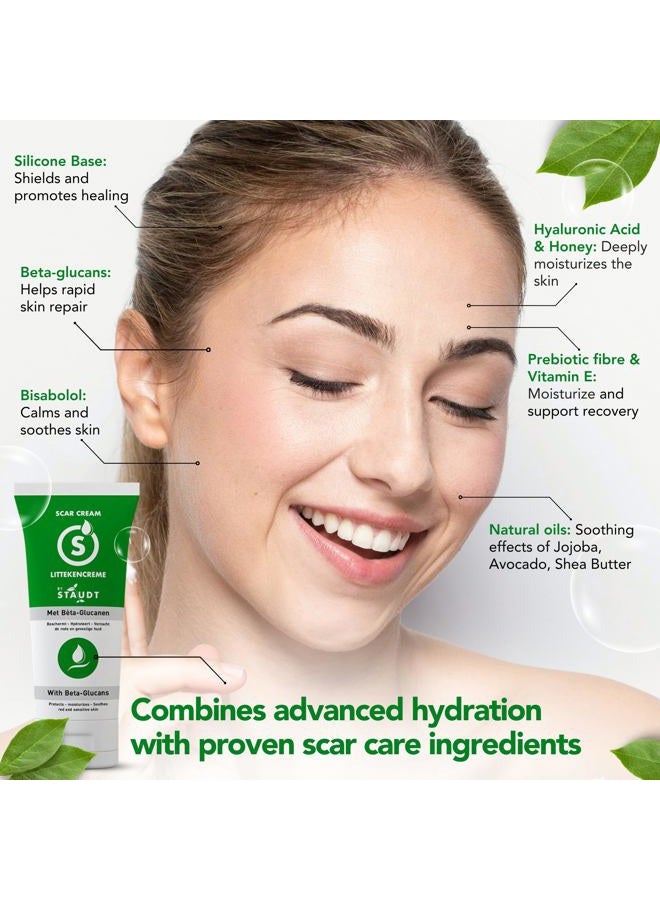 Staudt Premium Scar Cream - Formula with Vitamin E, Honey, Hyaluronic Acid & Silicone - Scar Treatment for Old & New Scars, Surgical, Rashes, Acne, Burns, C-Section, Stretch Marks, Eczema - 100ml - Image 3