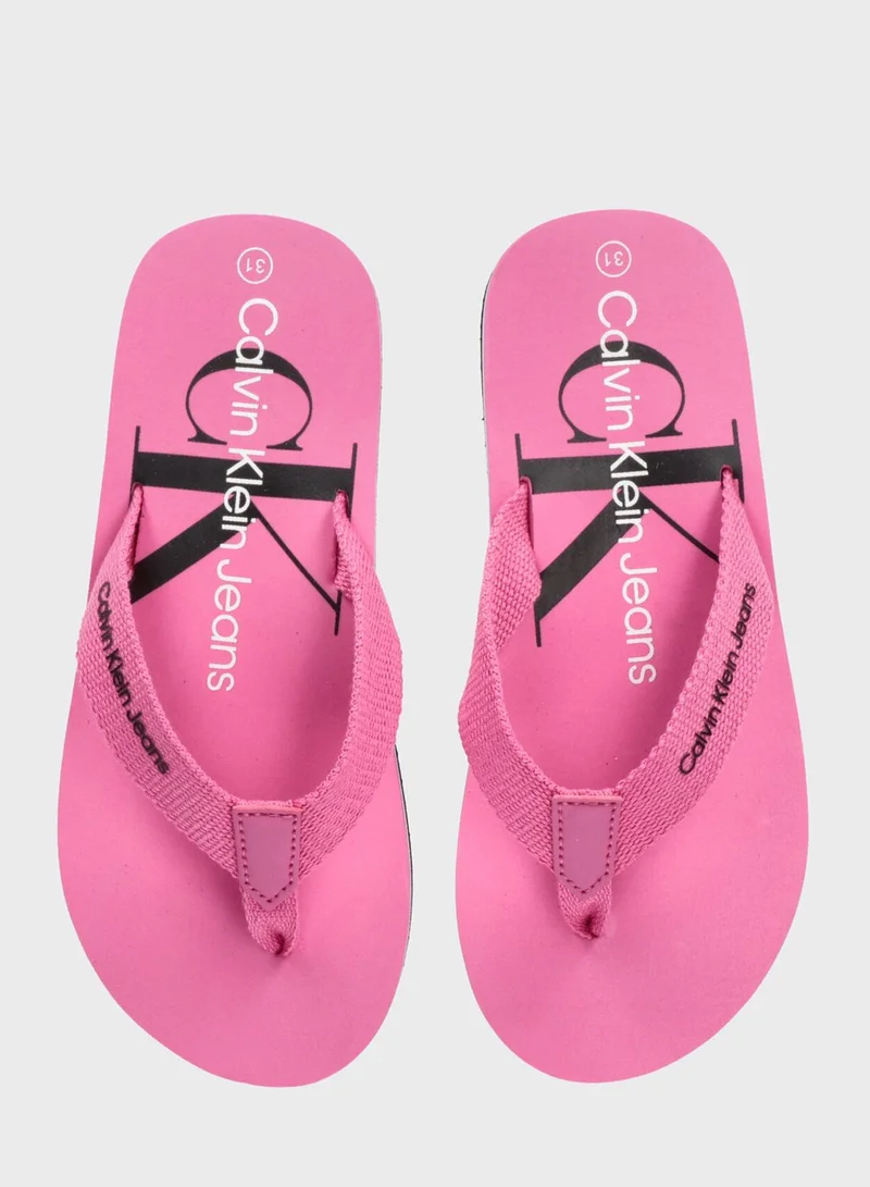Calvin Klein Jeans Kids Slip On Flip Flop
