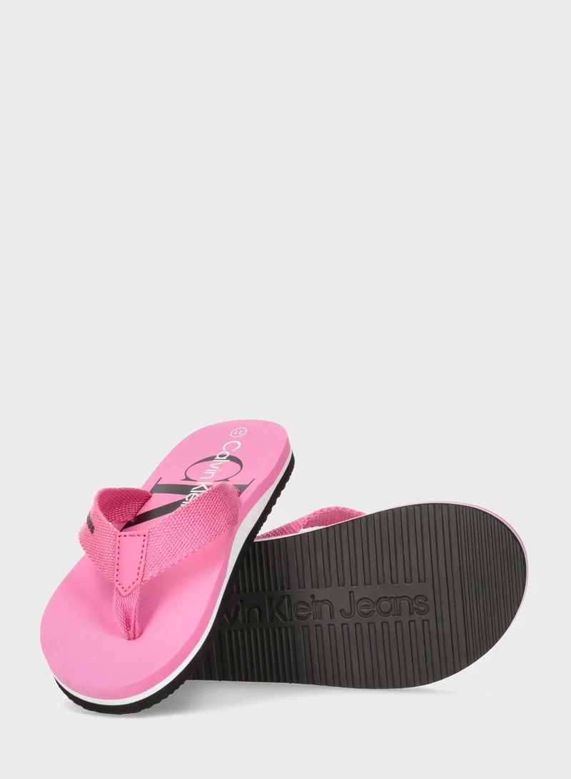 Calvin Klein Jeans Kids Slip On Flip Flop