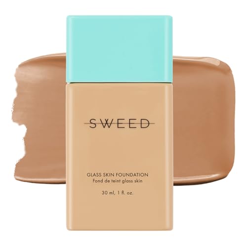 SWEED Glass Skin Foundation LongLasting Fluid Formula Hydrate Moisturize Lift Plump Protect Vegan CrueltyFree Clean Beauty 11 DEEP W - Image 1