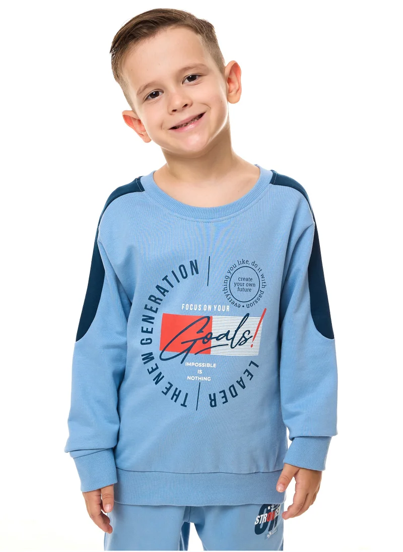 victor and jane Boys' 2-Piece Graphic Printed Sweatshirt & Jogger Set