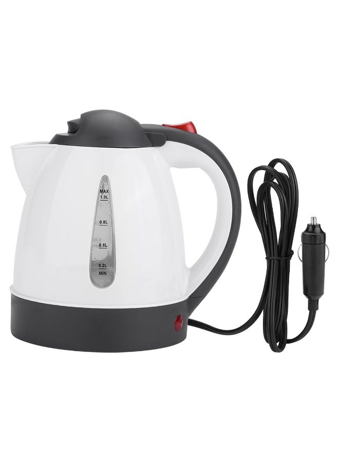 غلاية كهربائية للسيارة سعة 1 لتر (12 فولت، 150 واط) – غلاية سيارة محمولة لغلي الماء وإعداد الشاي والقهوة – مدمجة ومريحة للسفر - Image 1