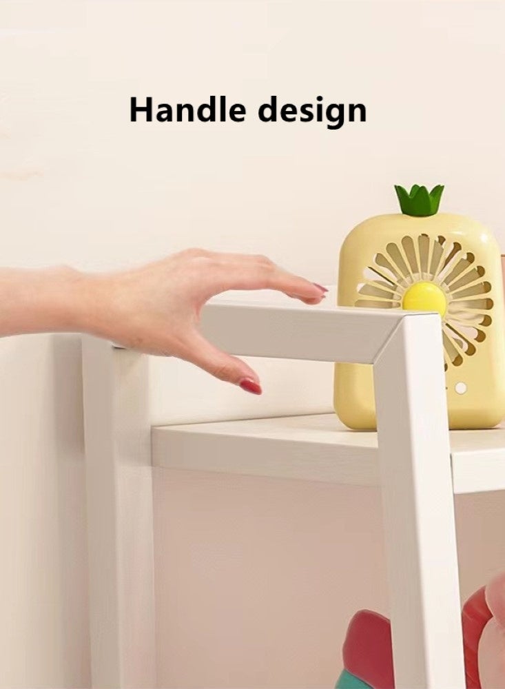 Kutis 5-Tier Simple Bookshelf Bookcase Living Room Storage Rack Steel/MDF White 60x30x120 cm - Image 2