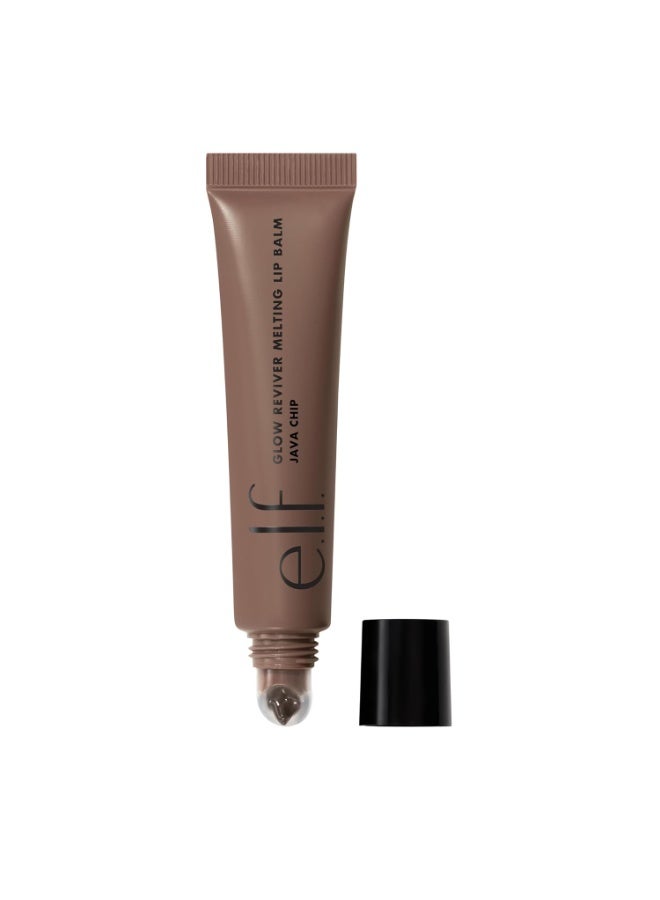 elf e.l.f. Glow Reviver Melting Lip Balm, Hydrating Tinted Lip Balm For A Glossy Finish & Soft, Supple Lips, Vegan & Cruelty-Free, Java Chip 15g - Image 1