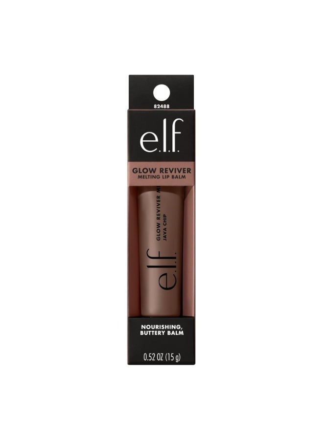 elf e.l.f. Glow Reviver Melting Lip Balm, Hydrating Tinted Lip Balm For A Glossy Finish & Soft, Supple Lips, Vegan & Cruelty-Free, Java Chip 15g - Image 3