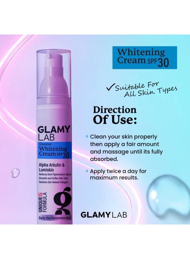 GLAMY LAB WHITENING ALPHA ARBULUMISKIN CREAM SPF30 50GMTIN & - Image 2