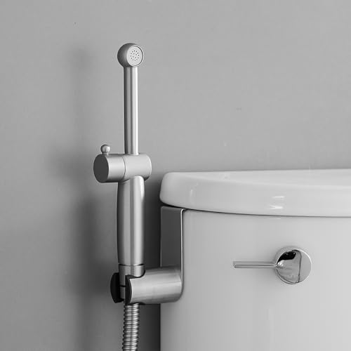 Bathfinesse Bidet Sprayer for Toilet, Solid Brass Handheld Bidet Attachment, Adjustable Water Pressure, Brushed Nickel - Image 4