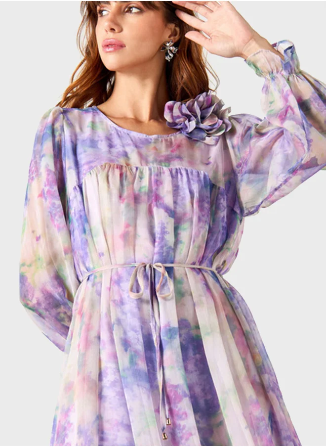 2Xtremz All Over Printed Tiered Dress