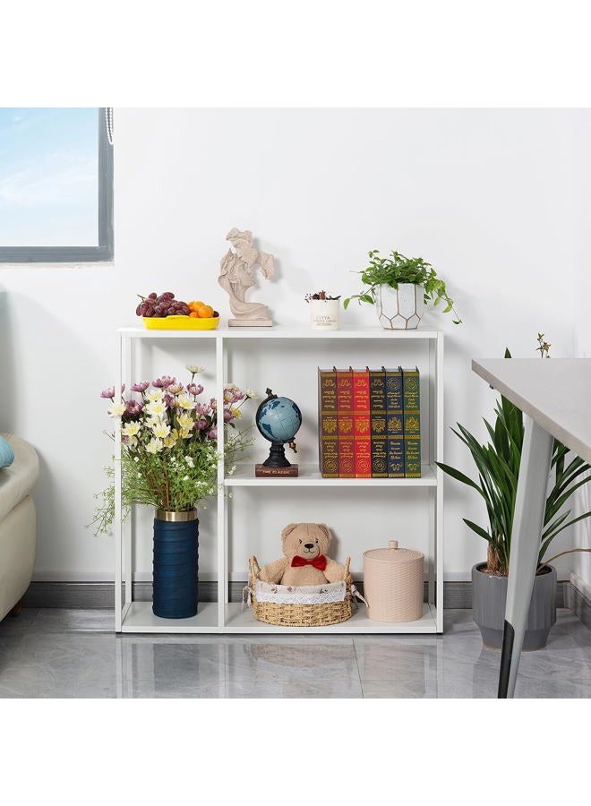 HDANI Console Table, Narrow Entryway Table, 3 Tier Metal Hallway Table, 9.8''Dx31.5''Wx29.7''H(White) - Image 4