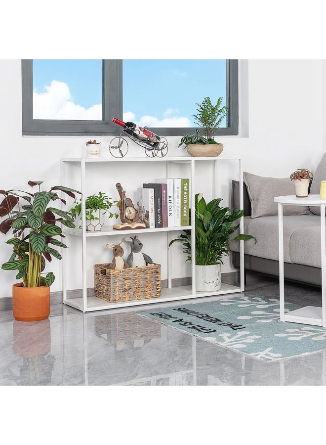 HDANI Console Table, Narrow Entryway Table, 3 Tier Metal Hallway Table, 9.8''Dx31.5''Wx29.7''H(White) - Image 5