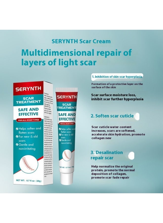 SERYNTH Scar Treatment Cream Scar Gel Helps Soften And Flatten Scars For New And Old Scars Gentle And Non-irritating 20g - Image 3