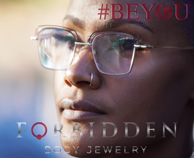 Forbidden Body Jewelry خاتم أنف من مجوهرات الجسم المحظورة 14 قيراط ذهب أبيض، 20 جرام، حلقة صلبة 8 مم، آمنة للبشرة وغير مهيجة، للنساء والرجال - Image 3