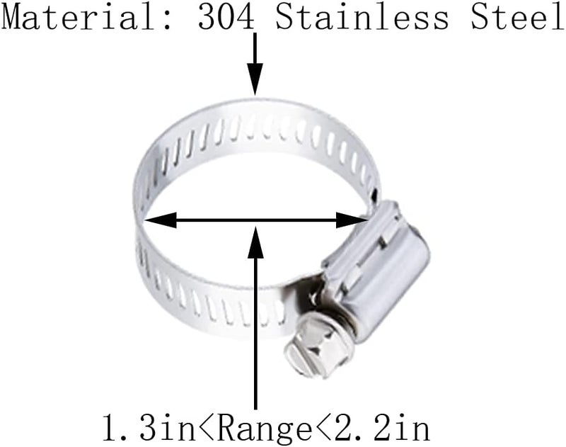 Yemtuls 1-1/4" O.D Radiator Hose Barb Coupler with 1/8" NPT Side Port and Clamps - Image 3