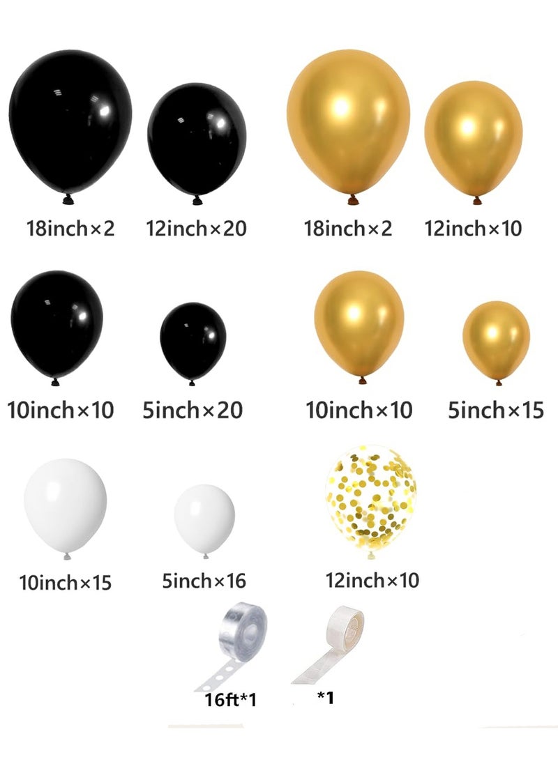 Black Gold Balloon Arch Kit,132 Black and Gold Balloon Arch Garland Kit with Black Gold White Balloons Garland for Men Boy Birthday Party Decoration,Graduation,Wedding,New Year,Anniversary,Retirement - pzsku/Z139F845F63D8B21D354DZ/45/_/1729240396/bc5f2a86-4784-4027-bf61-0a98a3f4dd32