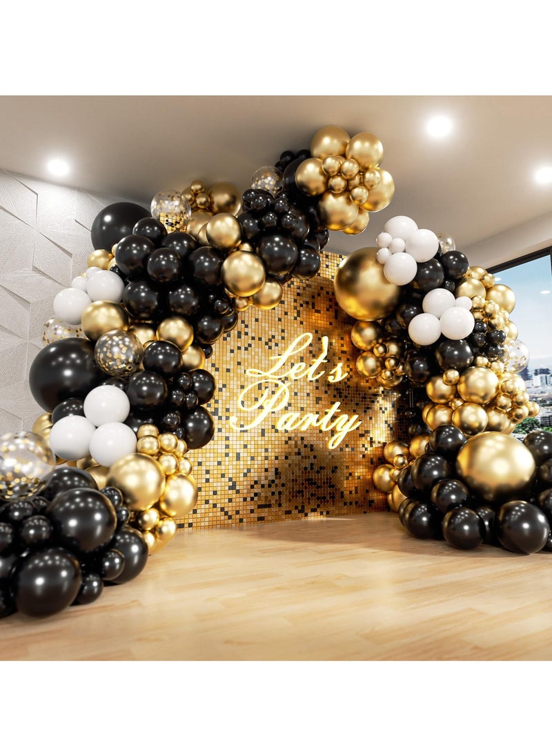 Black Gold Balloon Arch Kit,132 Black and Gold Balloon Arch Garland Kit with Black Gold White Balloons Garland for Men Boy Birthday Party Decoration,Graduation,Wedding,New Year,Anniversary,Retirement - pzsku/Z139F845F63D8B21D354DZ/45/_/1729240452/8271d0a8-2c07-4ebb-b23a-38f8d322eb30