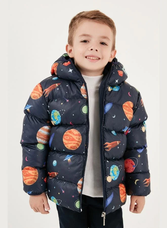 Lela Lela Extra Filled Soft Polar Fleece Hooded Puffer Coat Boy's COAT 5763003