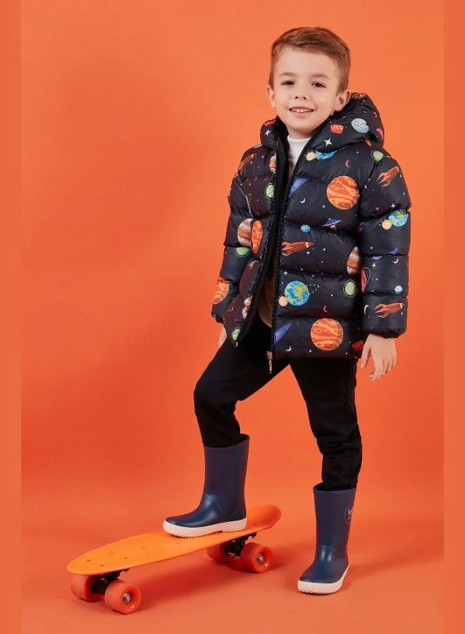 Lela Lela Extra Filled Soft Polar Fleece Hooded Puffer Coat Boy's COAT 5763003