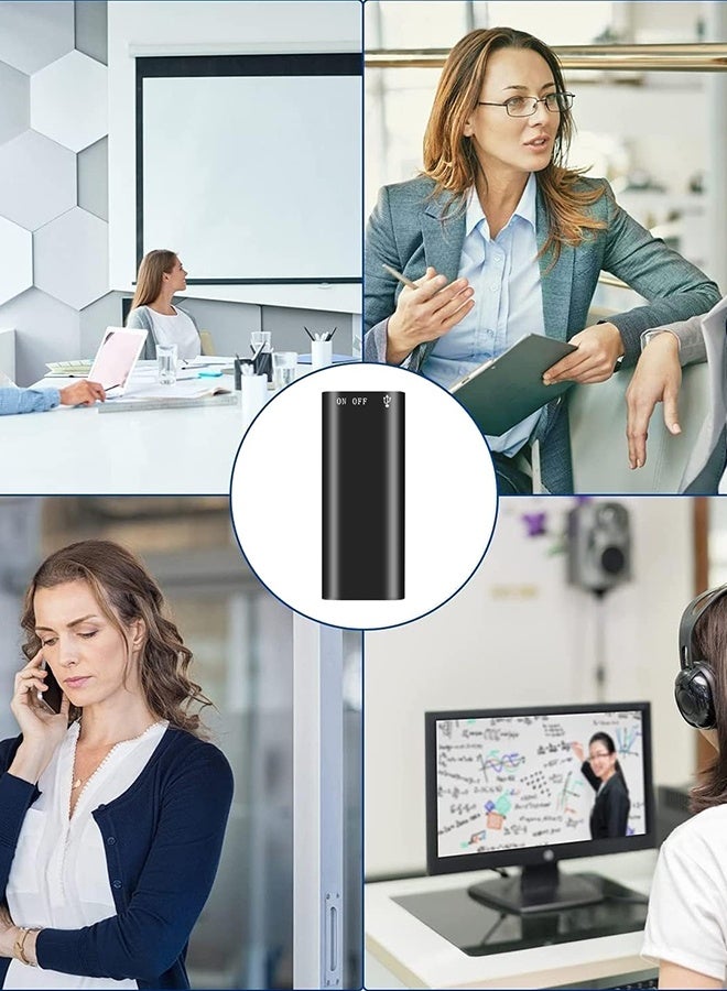 مسجل صوت MP3 بسعة 32 جيجابايت مع تسجيل مستمر حتى 100 ساعة، مزود بمنفذ USB للاستخدام اليومي والسفر والعمل والتعليم - Image 3