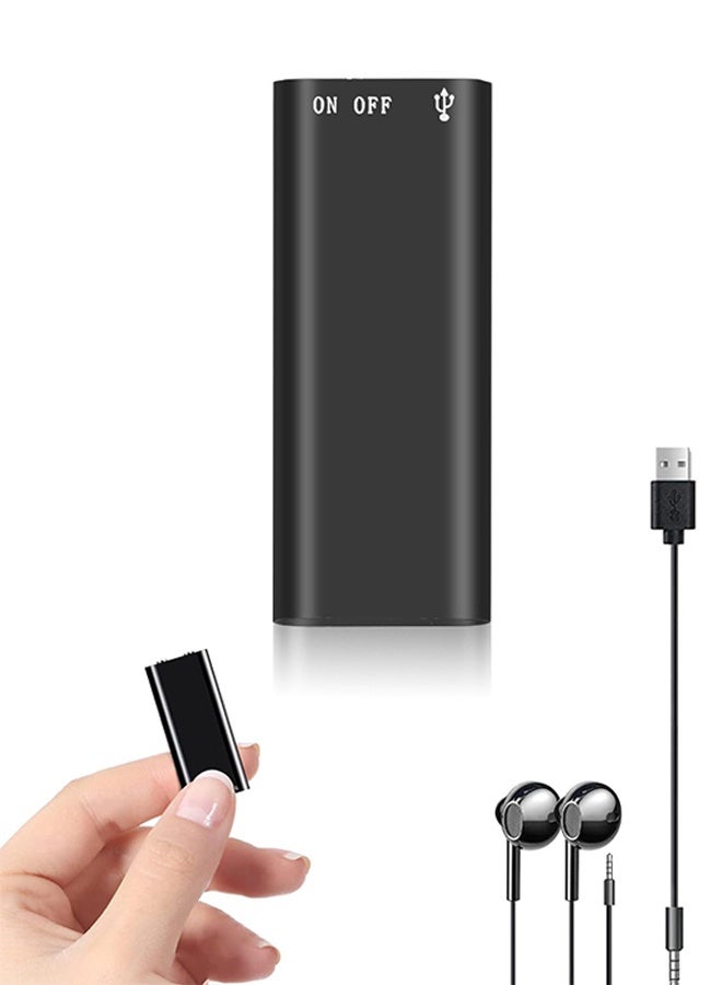 مسجل صوت MP3 بسعة 32 جيجابايت مع تسجيل مستمر حتى 100 ساعة، مزود بمنفذ USB للاستخدام اليومي والسفر والعمل والتعليم - Image 1