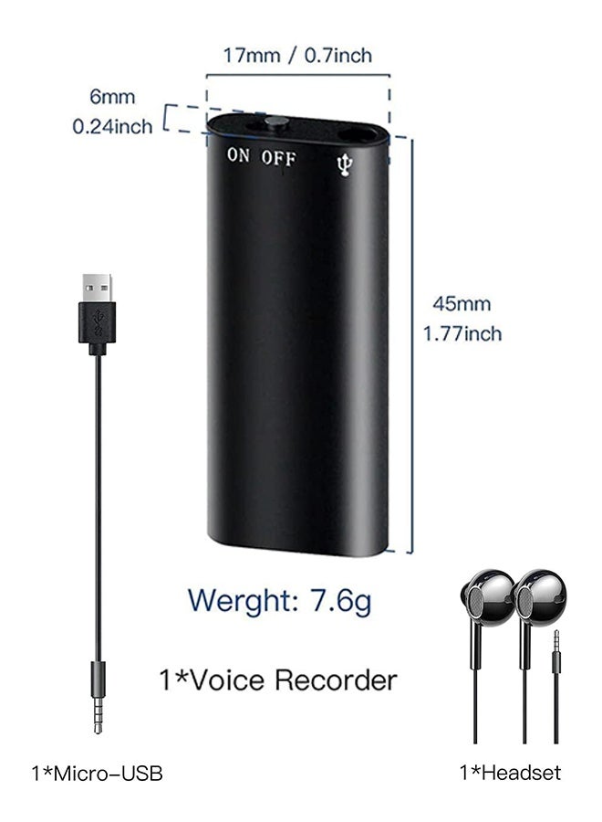 مسجل صوت MP3 بسعة 32 جيجابايت مع تسجيل مستمر حتى 100 ساعة، مزود بمنفذ USB للاستخدام اليومي والسفر والعمل والتعليم - Image 5