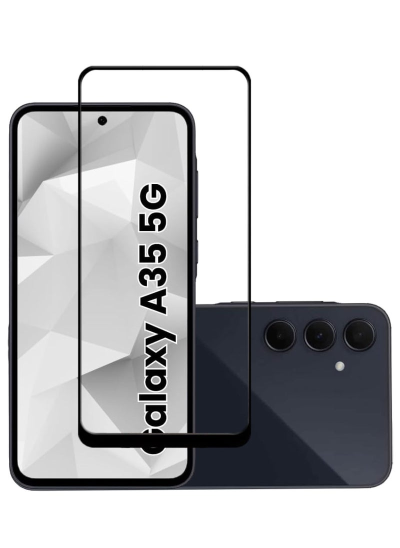 ACLIX Tempered Glass Screen Protector Antistatic ESD Dustproof Premium Quality High Definition Designed For Samsung Galaxy A35 - Image 1