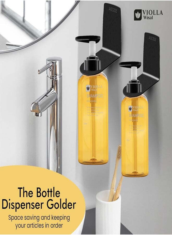 VIOLLA 500-ML Plastic Dispenser Shampoo, Soap Dispenser Bottles with Labels for Bathroom Kitchen (Shampoo, Shower Gel, Wash) Refillable with (3pcs) No Drilling Wall Mount Holders (Yellow) - pzsku/Z139FB25EE3BFDD224559Z/45/_/1720878663/e71283b7-77c0-4e42-9da5-cbbc44535e5c