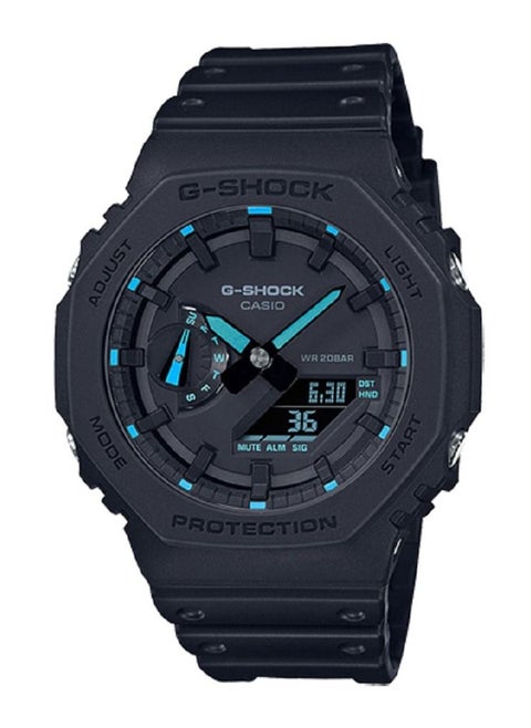 Casio Men Watch G-Shock Analog Digital Black Neon Accent Dial Resin Band GA-2100-1A2DR.