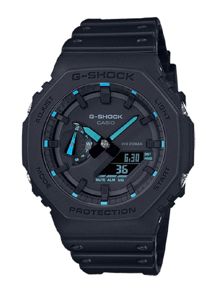G-SHOCK Casio Men Watch G-Shock Analog Digital Black Neon Accent Dial Resin Band GA-2100-1A2DR.  - Image 1