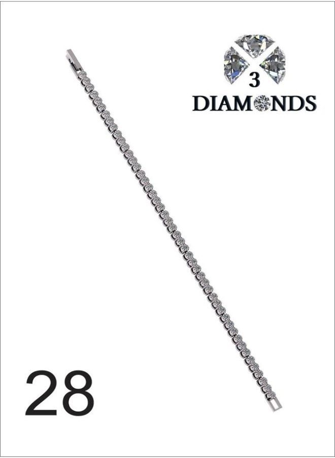 3Diamonds - braclate plutinum Plated ONe Size - Image 1
