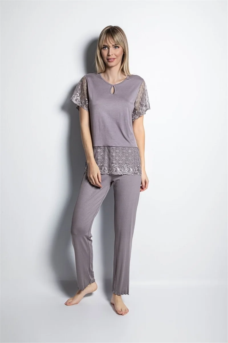 موناميسي 19187 Women's Gray Pajama Set