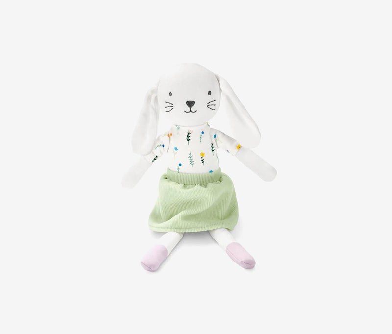 Tchibo Cute Bunny Rag Doll, White Combo - Image 2